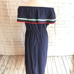 Maison Jules OTS polka dot ruffle dress